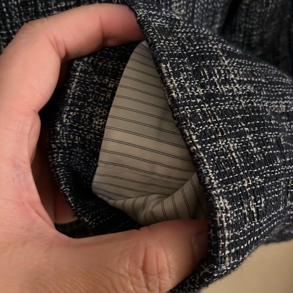 Banana Republic Blue Indigo Tweed Style Mini Pea Coat Blazer 0 - Picture 7 of 14